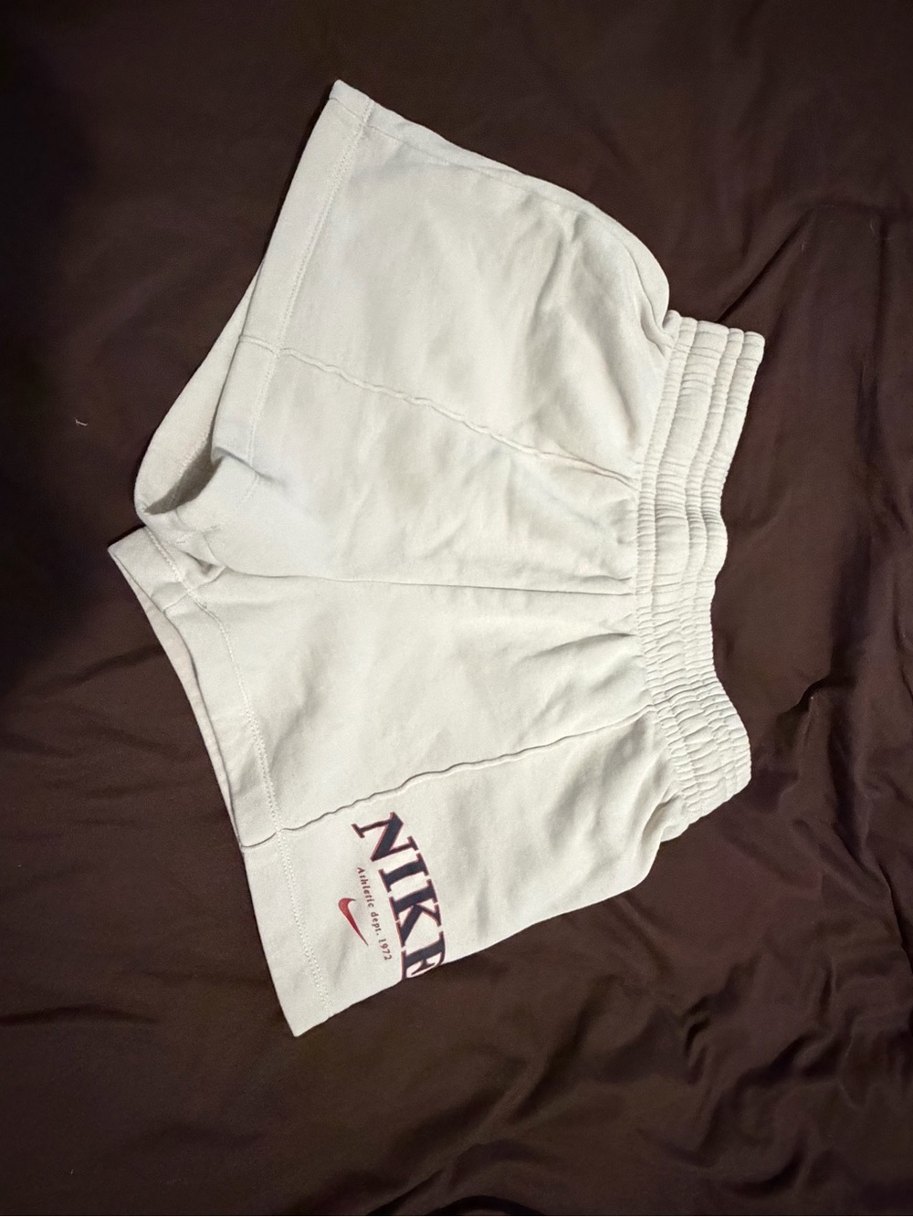 Nike White Athletic Shorts with Logo